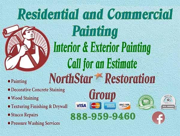 Northstar Restoration Group painting advertisement